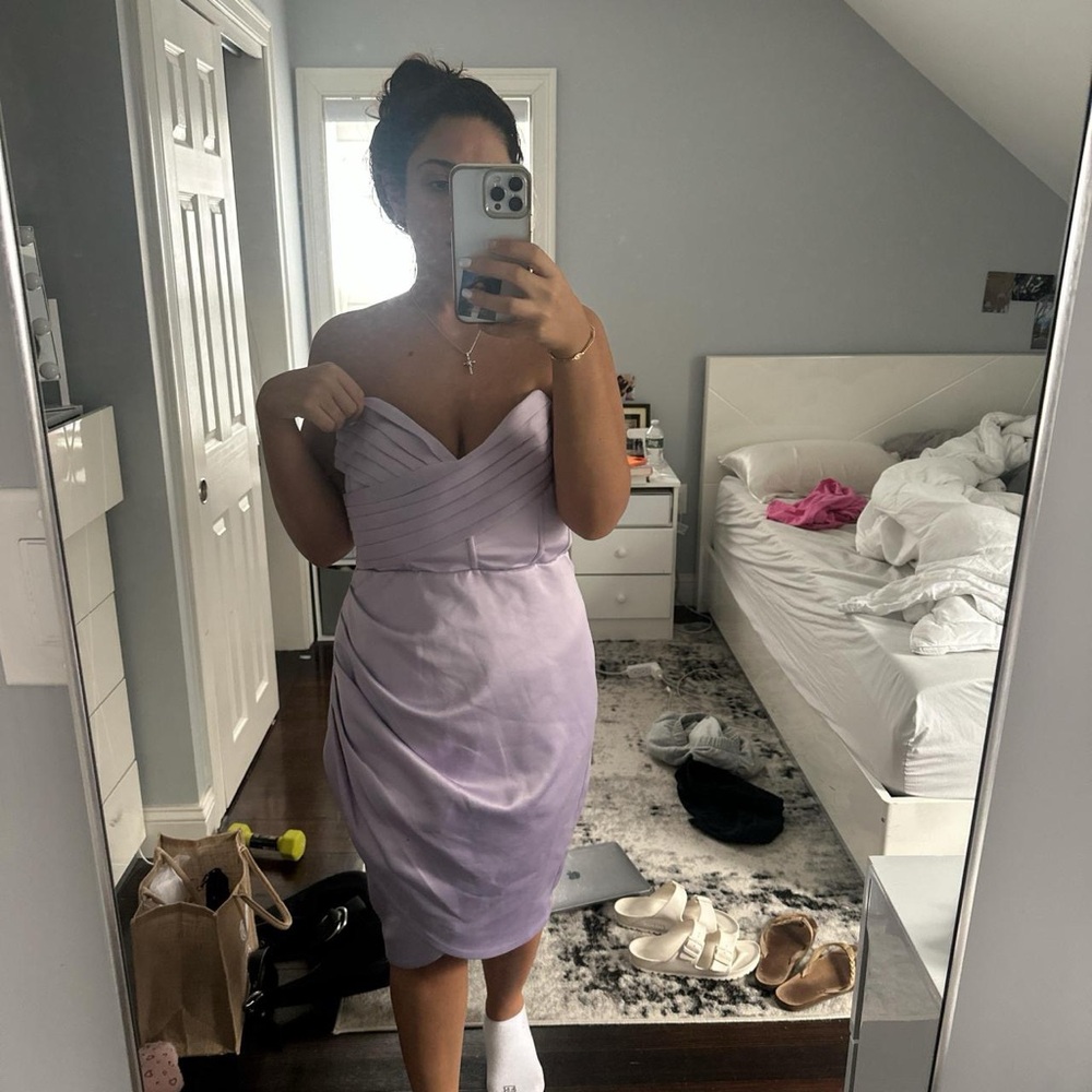 Lavish Alice Soft Purple midi dress